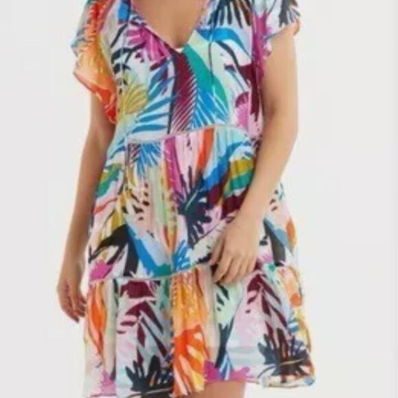Marie Oliver 100% Silk Frida Flutter Sleeve Dress – Size Medium - Picture 3 of 11